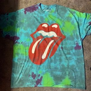 Tie Dye Rolling Stones Short Sleeve Tee